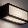 LUBLIN, INDOOR SMOOTH WALL LAMP, BLACK ALUMINIUM LAMP WITH W