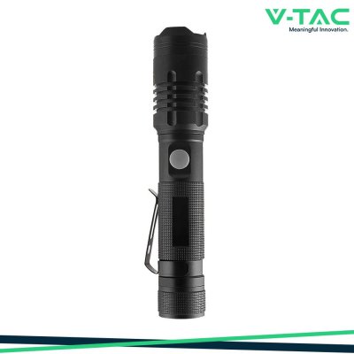 TORCIA LED 10W CON BATTERIA RICARICABILE USB C 100LM/W IP54