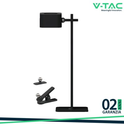 LAMPADA LED DA TAVOLO MAGNETICA 3W CON BATTERIA RICARICABILE USB C COLORE NERO TOUCH DIMMERABILE 3IN1