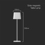 LAMPADA LED DA TAVOLO MAGNETICA 5W CON BATTERIA RICARICABILE USB C COLORE BIANCO TOUCH DIMMERABILE 3IN1 IP65