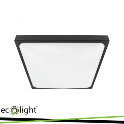 DOME LIGHT 2XE27 QUADRATO NERO