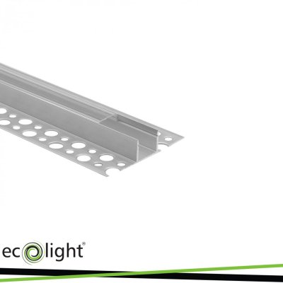 GN02 PROFILO ANODIZZATO DA SUPERFICIE + TRASP. 2MT