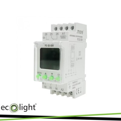 PROGR.ASTRONOMICO ELETTRONICO  PC-3E-DIN 3600W 16A 2 CANALI