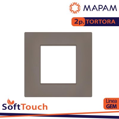 PLACCA SOFT-TOUCH GEM-T2 2P 6002ST-7 TORTORA