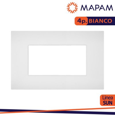 PLACCA TECNOPOLIMERO SUN-T5 4P R9004-1 BIANCO