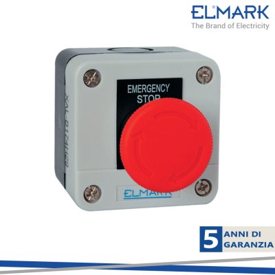 PULSANTE DI EMERGENZA EL1-B17  1NC IP44 ROSSO