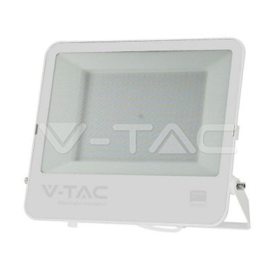 200W LED PROIETTORE SMD SAMSUNG CHIP 1M WHITE CORPO BIANCO VETRO SMERIGLIATO  6400K