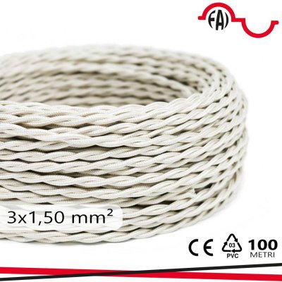 TRECCIA SETA 3X1.50MM BIANCO
