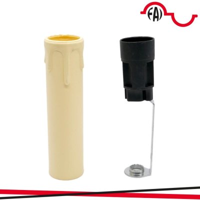 P.DE E14 A CANDELA H 100 AVORIO