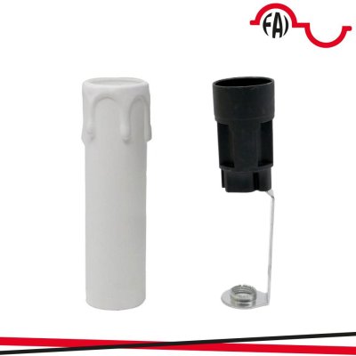 P.DE E14 A CANDELA H85 BIANCO