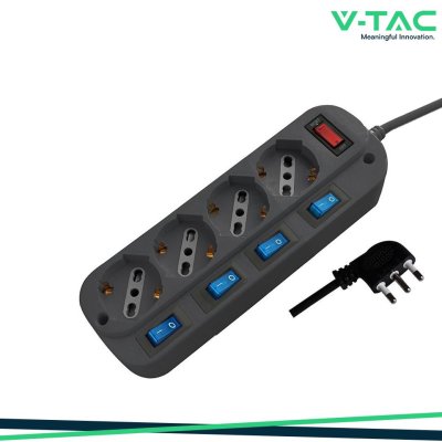 1.5M EXTENSION SOCKET W/ INDIVIDUAL SWITCH (POLYBAG+CARD) 4P
