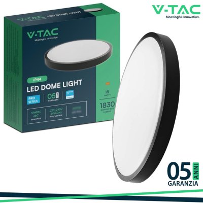 18W LED DOME LIGHT  WITH SAMSUNGCHIP 6500K RD,BLACK FRAME IP