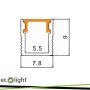 NW02 PROFILO BIANCO DA SUPERFIE + PARALUME OPALINO 2MT