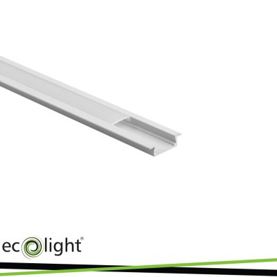 PROFILO INCASSO P02 BIANCO + PARALUME OPALINO 2MT