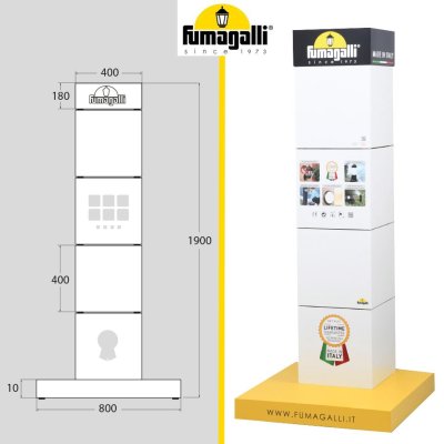 ESPOSITORE FUMAGALLI 80X80X190H CM (SOLO STRUTTURA)