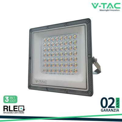 50W LED FLOODLIGHT  3IN1 GUN GREY BODY