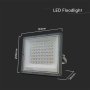 50W LED FLOODLIGHT  3IN1 GUN GREY BODY