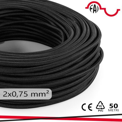 CAVO TONDO 2X0,75MM NERO