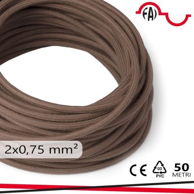 CAVO TONDO 2X0,75MM MARRONE