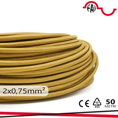 CAVO TONDO 2X0,75MM OTTONE