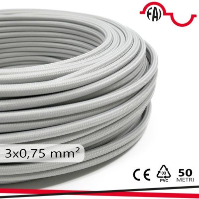 CAVO TONDO 3X0,75MM ARGENTO
