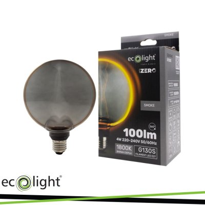 SERIE ZERO 4W 100LM E27 G130   FUME