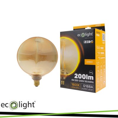 SERIE ZERO 4W 200LM E27 G188   AMBRATA