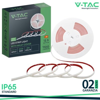 286 12,5W LED COB STRIP LIGHT 3000K 10M/SET 220V