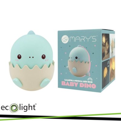 LAMPADA NOTTURNA A LED BLU     MARY S BABY DINO RGB