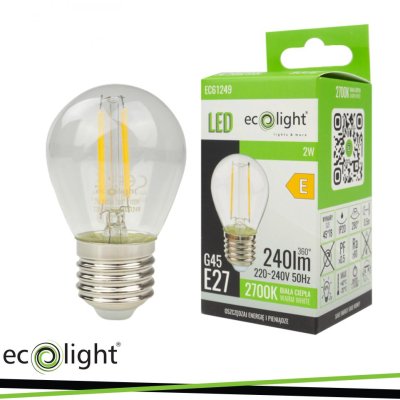 FILAMENTO PALLA DA GOLF G45 2W 2700K 240LM