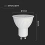 6W GU10 RIPPLE PLASTIC SPOTLIGHT 4000K 38 D
