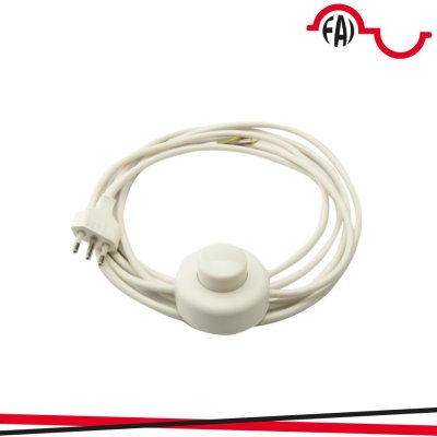 CABLAGGIO BIPOLARE 300 CM CON  INTERRUTTORE A PEDALE