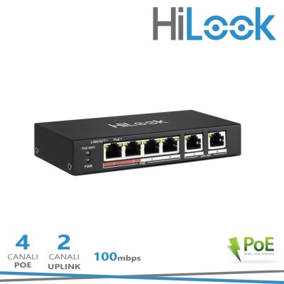 SWITCH 4CH 100MBPS POE + 2 UPLINK 100MBPS 35W