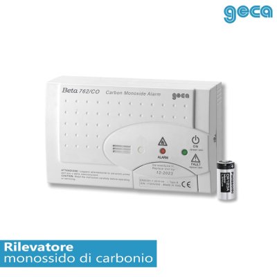 RILEVATORE CON BATTERIA 6 ANNI CO MONOSSIDO DI CARBONIO