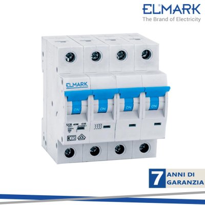 INTERRUTTORE AUTOMATICO 4P 20A 6KA CURVA C