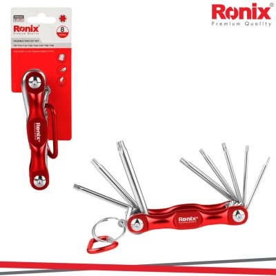 SET DI CHIAVI TORX PIEGHEVOLI  IN ALLUMINIO (8 PEZZI)