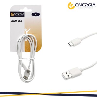 CAVO A USB-USB/C 1M BIANCO