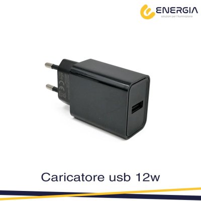 CARICATORE USB 12W 2,4A NERO
