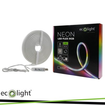 STRISCIA LED NEON RGB 3M 5V USB PER TV