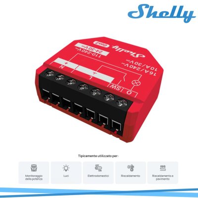 SHELLY 1PM GEN3 16A AC CON MISURAZIONE CONSUMI