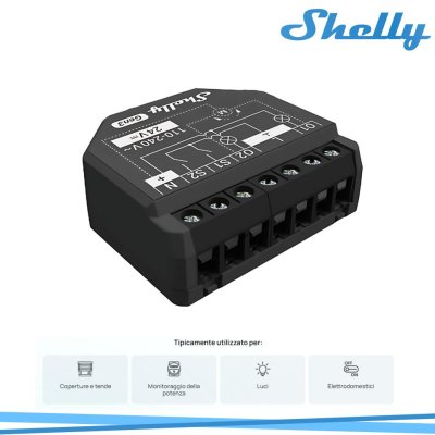 SHELLY 2PM GEN3 RELE WIFI 2CH  CON MISURAZIONE CONSUMI