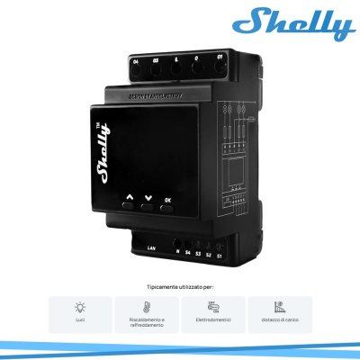 SHELLY PRO 4PM CON MISURAZIONE CONSUMI
