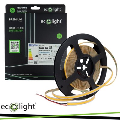 STRISCIA LED COB 480 24V 12W/M 1560LM/M 6000K IP67 5MT