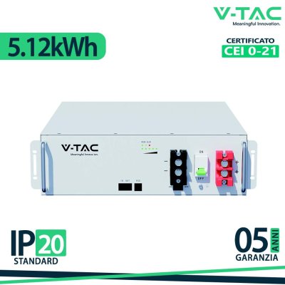 5.12 KWH BATTERY RACKING TYPE -WHITE- LOW VOLTAGE WITH 5YRS