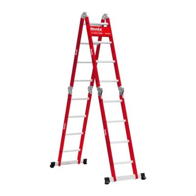 SCALA TELESCOPICA 4X4 GRADINI  IN ALLUMINIO ALT.MAX 4,7MT