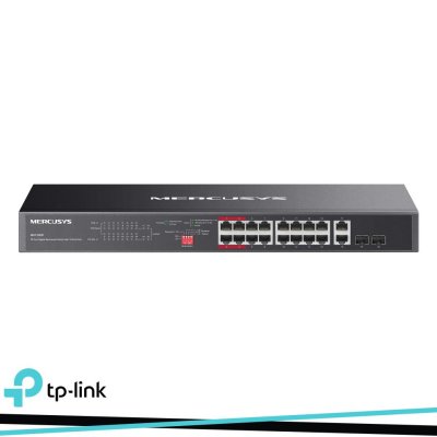 20-PORT GIGABIT RACKMOUNT SWITCH WITH 16-PORT POE+
