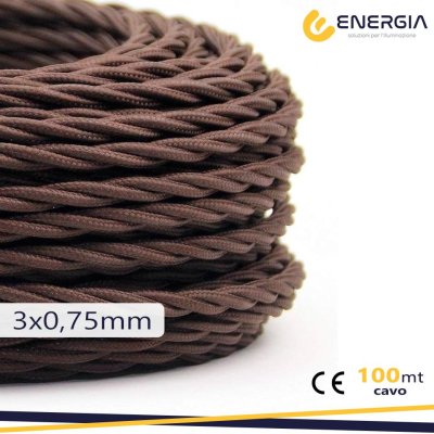 TRECCIA SETA 3X0,75MM MARRONE  GB