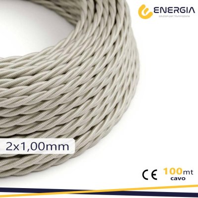 TRECCIA SETA 2X1MM AVORIO