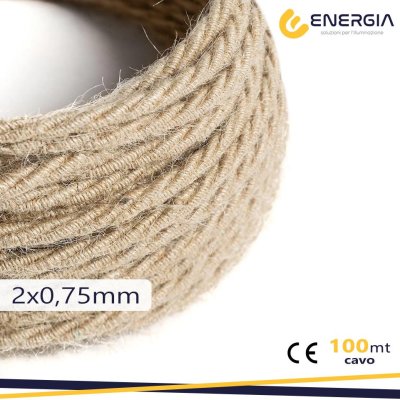 TRECCIA SETA 2X0,75MM JUTA