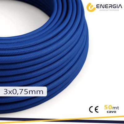 CAVO IN SETA 3X075MM BLU